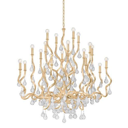 Aveline 20 Light 48 inch Gold Leaf Chandelier Ceiling Light