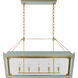 Julie Neill Caddo 5 Light 18.5 inch Celadon and Gild Lantern Pendant Ceiling Light, Medium