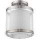 Lux 1 Light 8 inch Brushed Nickel Pendant/Semi-Flush Ceiling Light