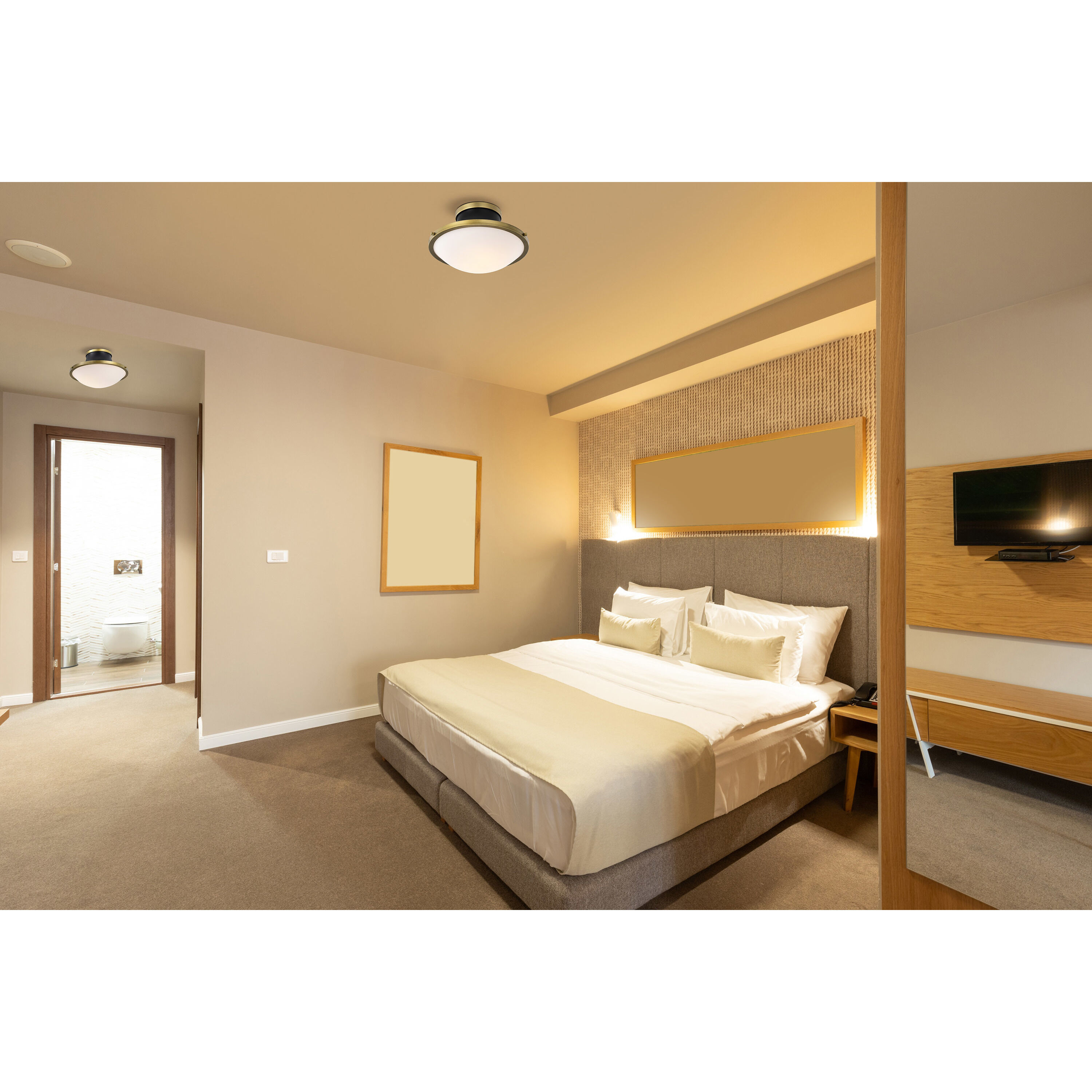 Lafayette 1 Light 18 inch Matte Black Flush Mount Ceiling Light