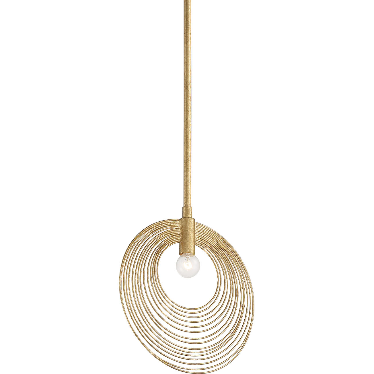 Doral 1 Light 10 inch Renaissance Gold Mini Pendant Ceiling Light