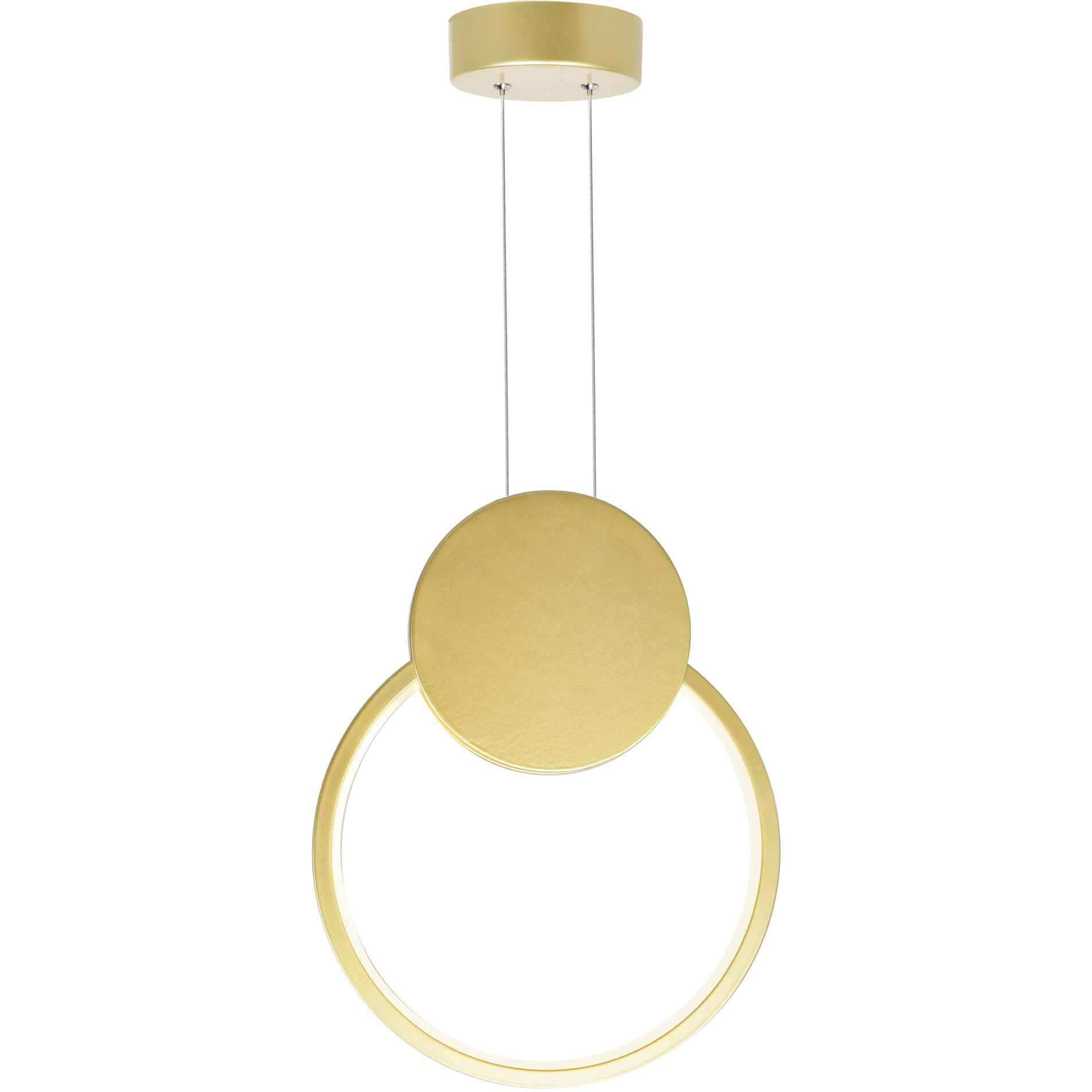 Pulley LED 8 inch Satin Gold Mini Pendant Ceiling Light