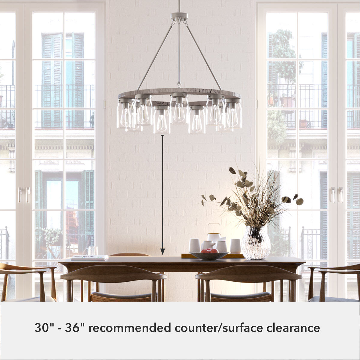 Brushed nickel and 2024 wood light fixtures