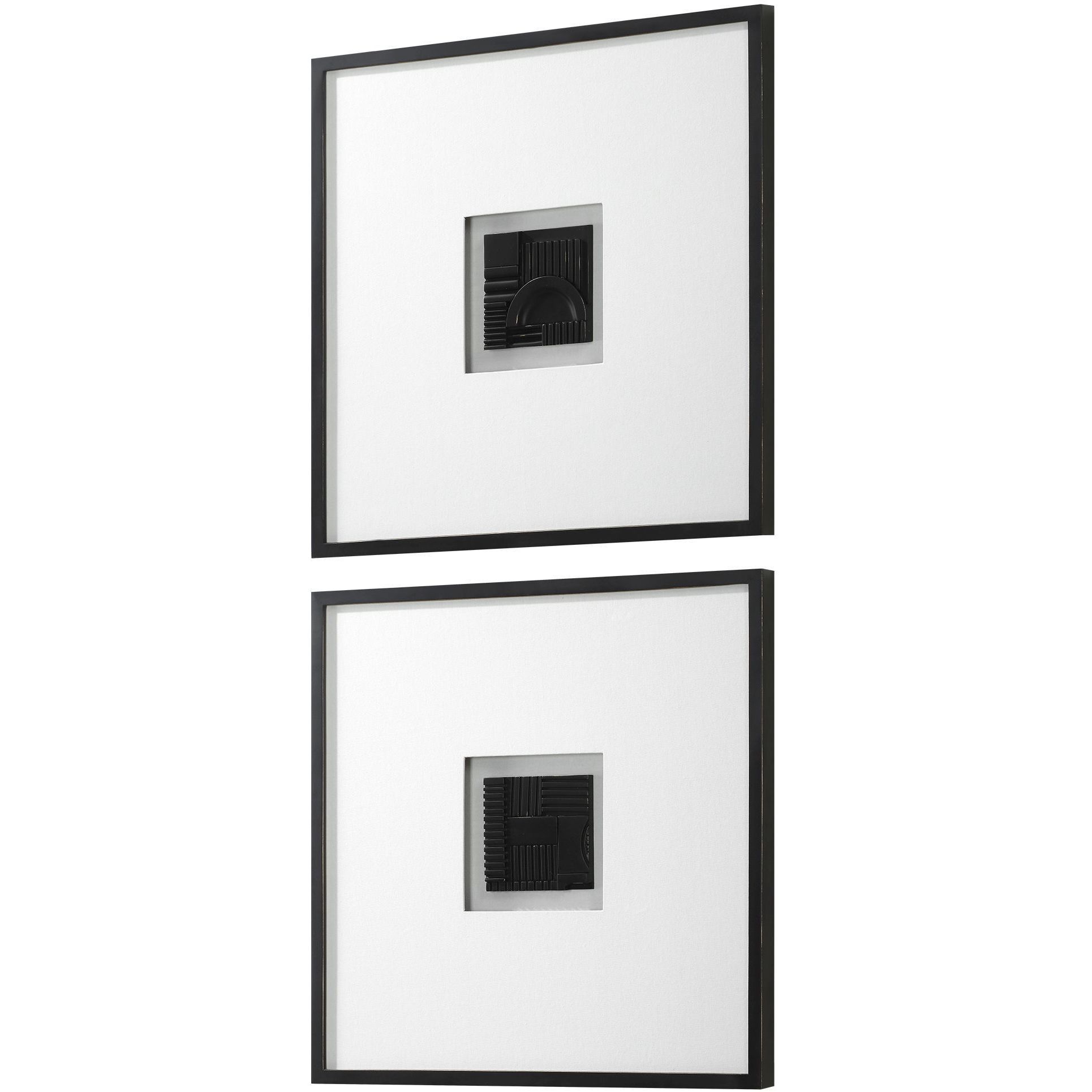 Origins Shadow Dark Bronze and and Satin Black Shadow Boxes, Set of 2