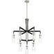 Pullman Junction 9 Light 30 inch Coal / Brushed Nickel Chandelier Ceiling Light