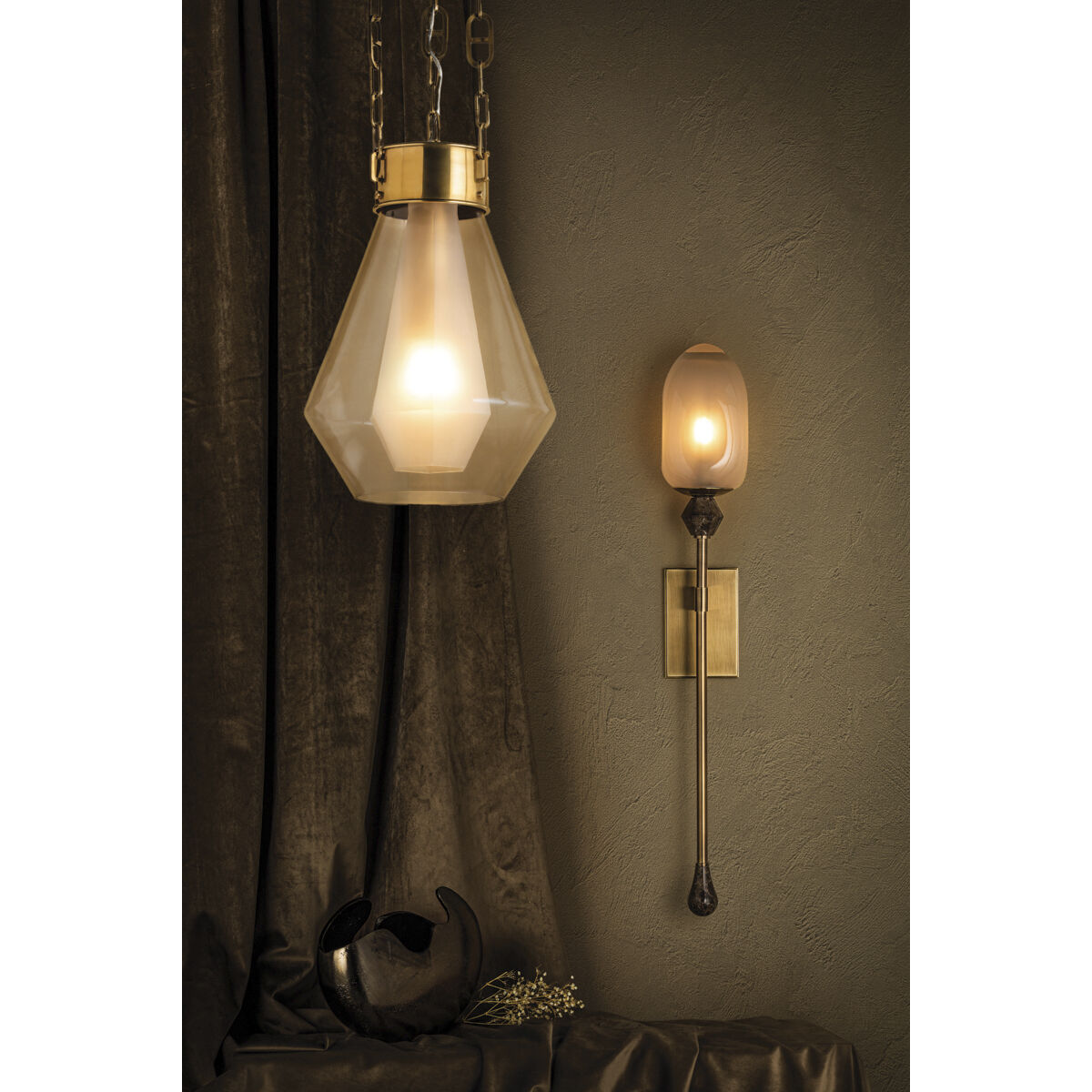 Daith 1 Light 6 inch Vintage Brass Wall Sconce Wall Light