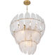 Marclaire 11 Light 26.5 inch Legacy Brass Pendant Ceiling Light in Clear Textured Handmade Glass