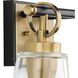 Cassell 2 Light 14.5 inch Vintage Brass Bathroom Vanity Light Wall Light