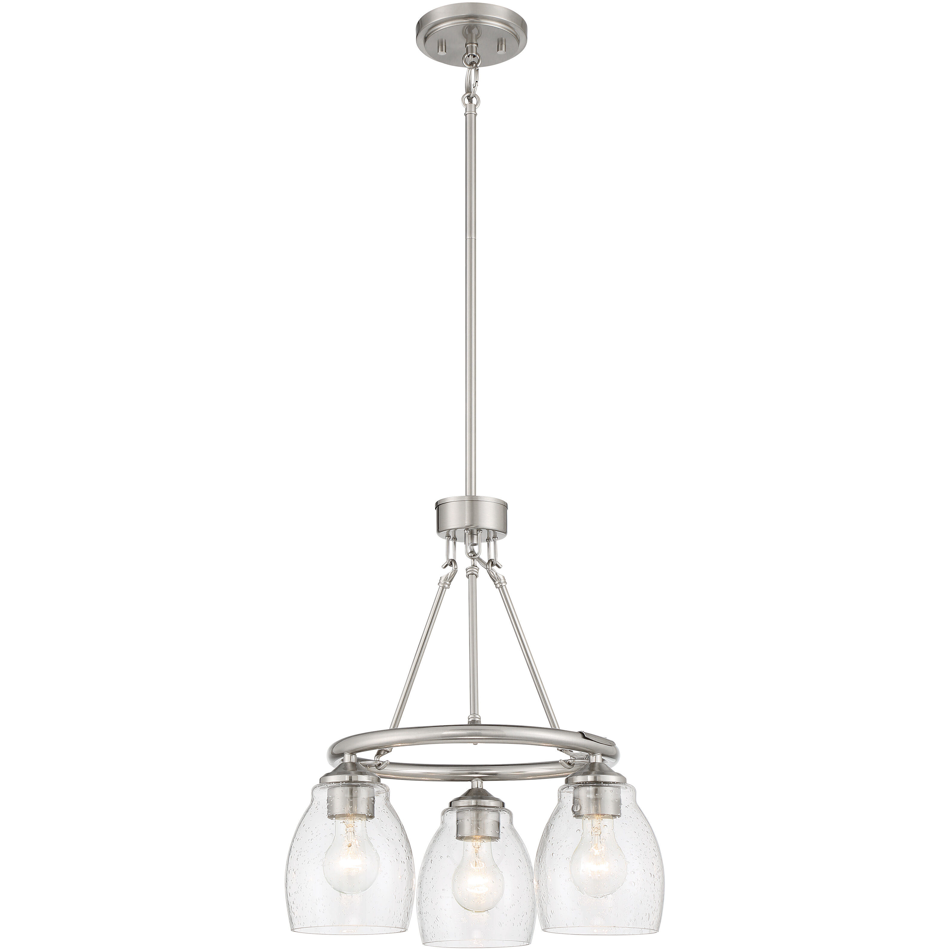 Winsley 3 Light 17 inch Brushed Nickel Chandelier Ceiling Light