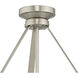Lieon 3 Light 15.75 inch Brushed Nickel Convertible Pendant Ceiling Light