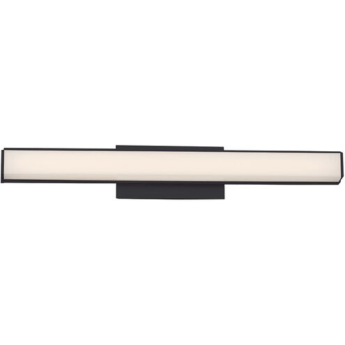 Brink LED 18 inch Black Bath Vanity & Wall Light in 3500K, Brushed Black, dweLED