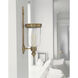 Chapman & Myers Georgian 1 Light 7.5 inch Antique-Burnished Brass Hurricane Wall Sconce Wall Light, Small