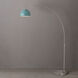 Half Dome 92 inch 14 watt Satin Nickel Arc Floor Lamp Portable Light in Turquoise Steel