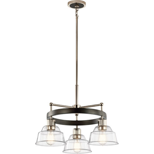 Eastmont 3 Light 23 inch Polished Nickel Chandelier Ceiling Light, 1 Tier Small