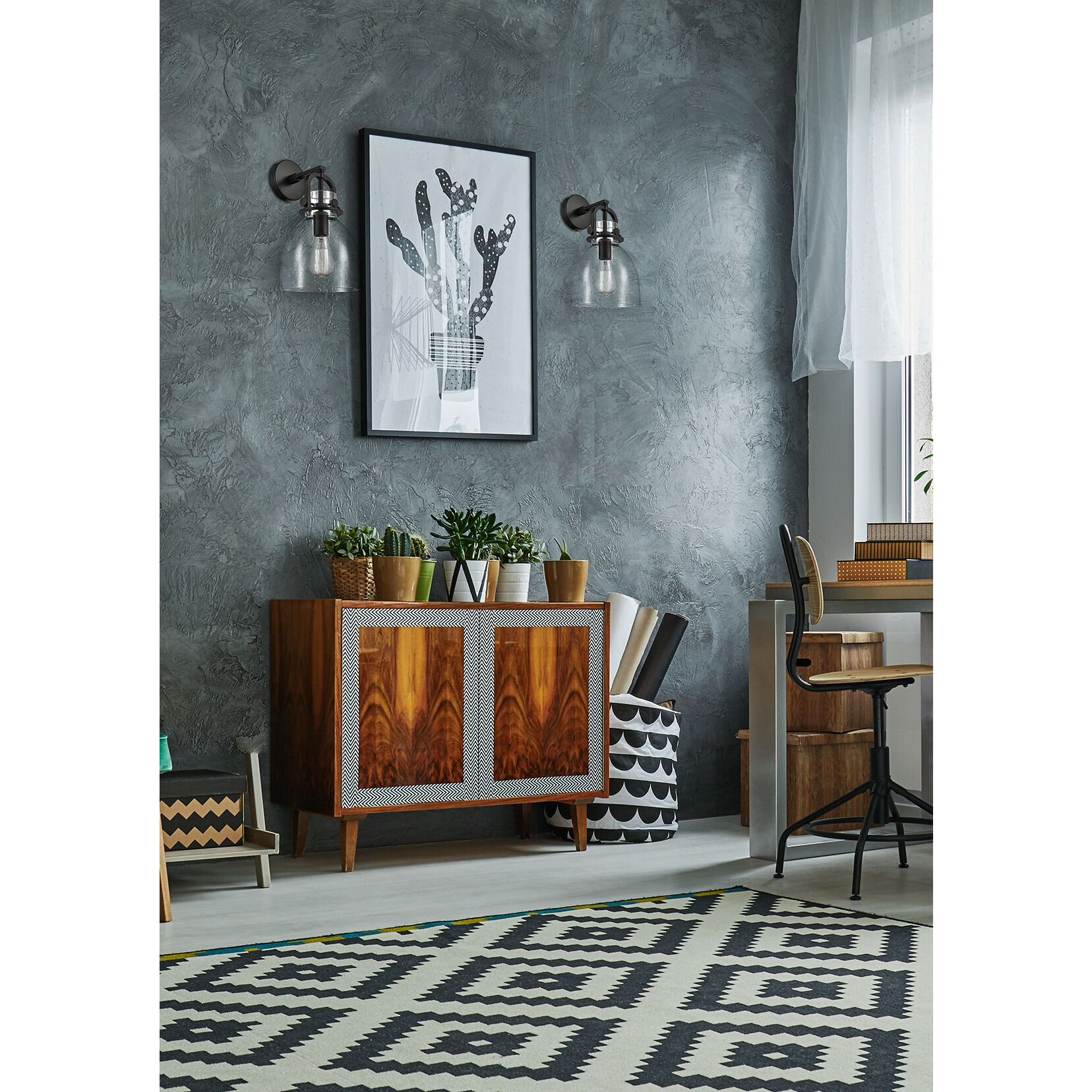 Restoration Newton 1 Light 8 inch Matte Black Sconce Wall Light, Restoration