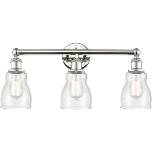 Ellery 3 Light 22.75 inch Polished Nickel and Seedy Bath Vanity Light Wall Light