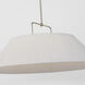 Amber Lewis Serrato LED 32.5 inch Polished Nickel Hanging Shade Ceiling Light