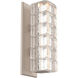 Asscher LED Beige Silver Indoor Sconce Wall Light