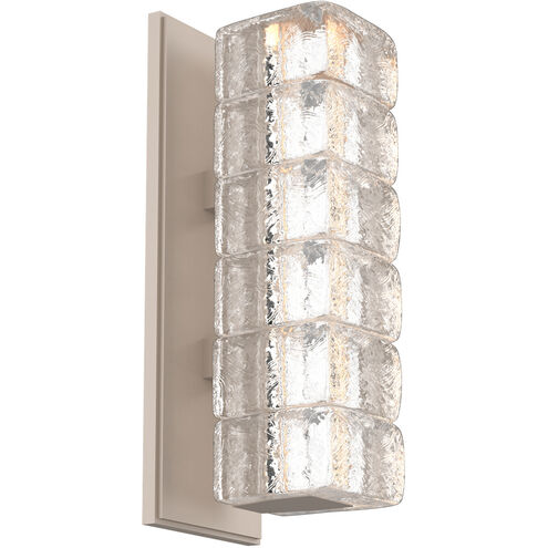 Asscher LED Beige Silver Indoor Sconce Wall Light