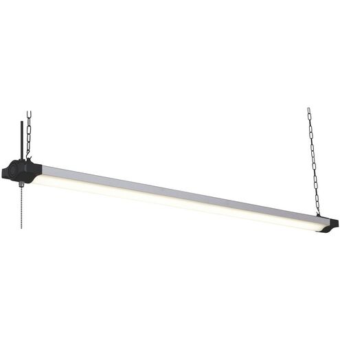Mercer LED 46 inch Silver and Black Shop Light Ceiling Light