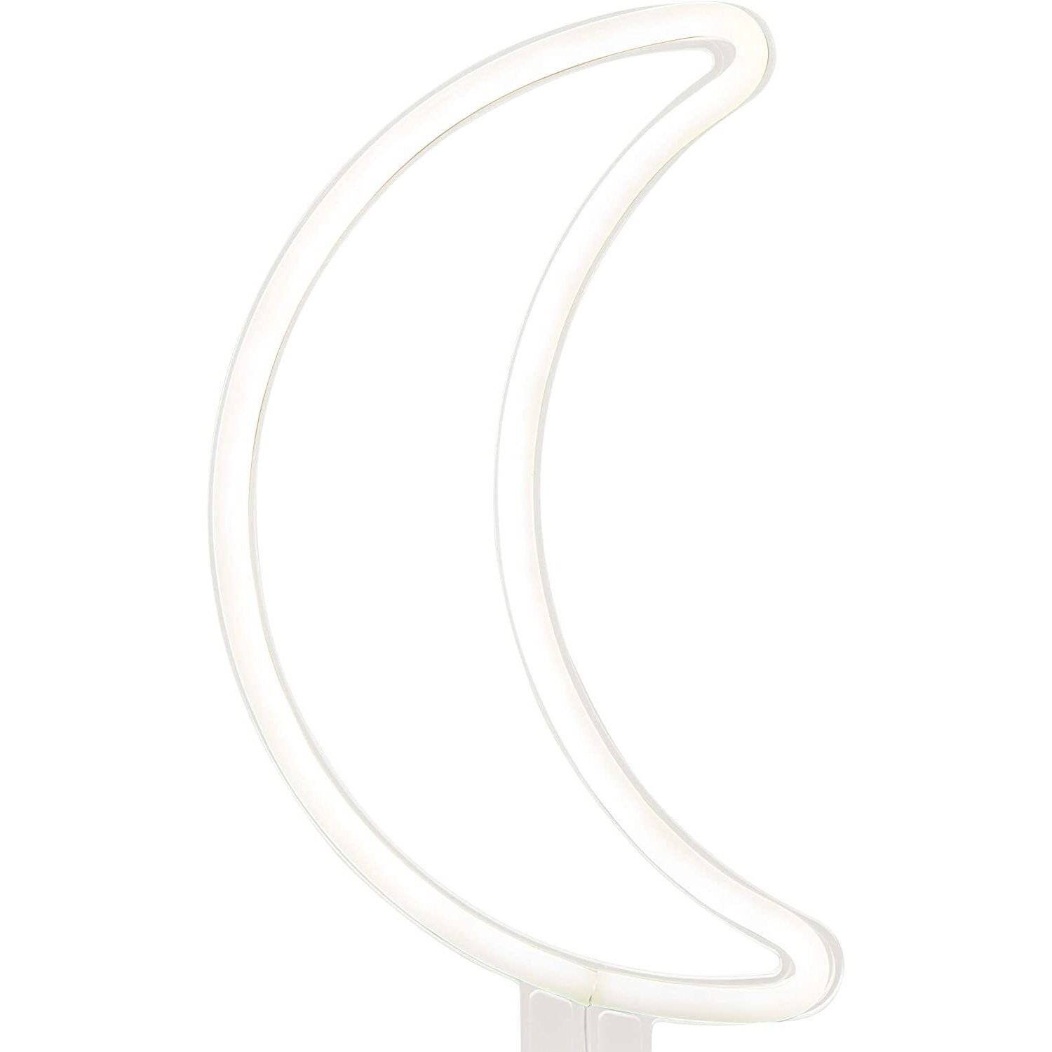 Moon 11.75 inch White LED Neon Lamp Portable Light