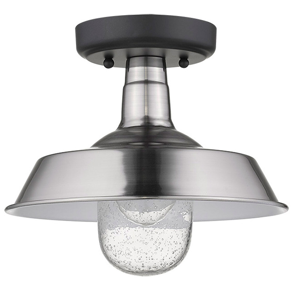 Burry 1 Light 10 inch Satin Nickel Exterior Convertible Pendant