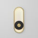 Gravity LED 15.5 inch Black and Gold Outdoor Wall Mount