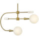 Maude 2 Light 32.25 inch Lacquered Brass Chandelier Ceiling Light