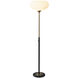 Morelli 72 inch 14 watt Matte Black and Weathered Brass Torchiere Portable Light