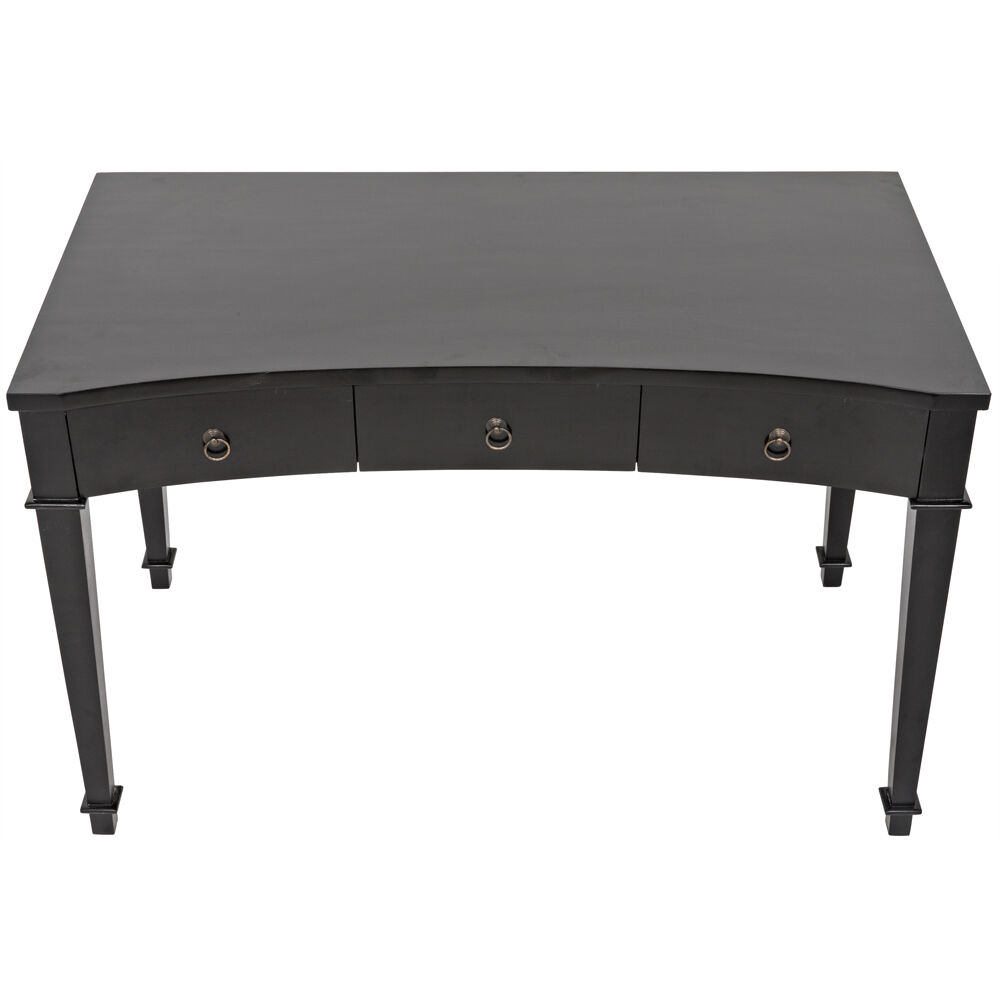 Curba 48 X 26 inch Hand Rubbed Black Desk