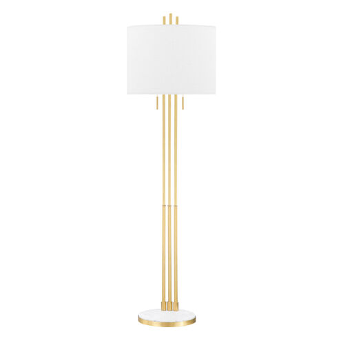 Remsen 31.5 inch 75 watt Aged Brass Floor Lamp Portable Light