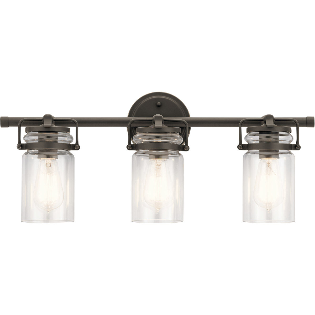 Brinley 3 Light 24 inch Olde Bronze Wall Mt Bath 3 Arm Wall Light