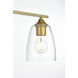 Harris 3 Light 24 inch Brass Bath Sconce Wall Light