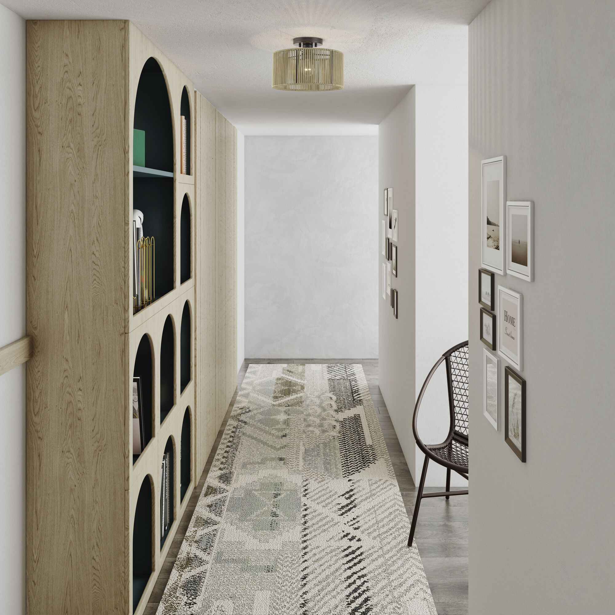 Acordia 1 Light 12 inch English Bronze Semi Flush Mount Ceiling Light, Medium