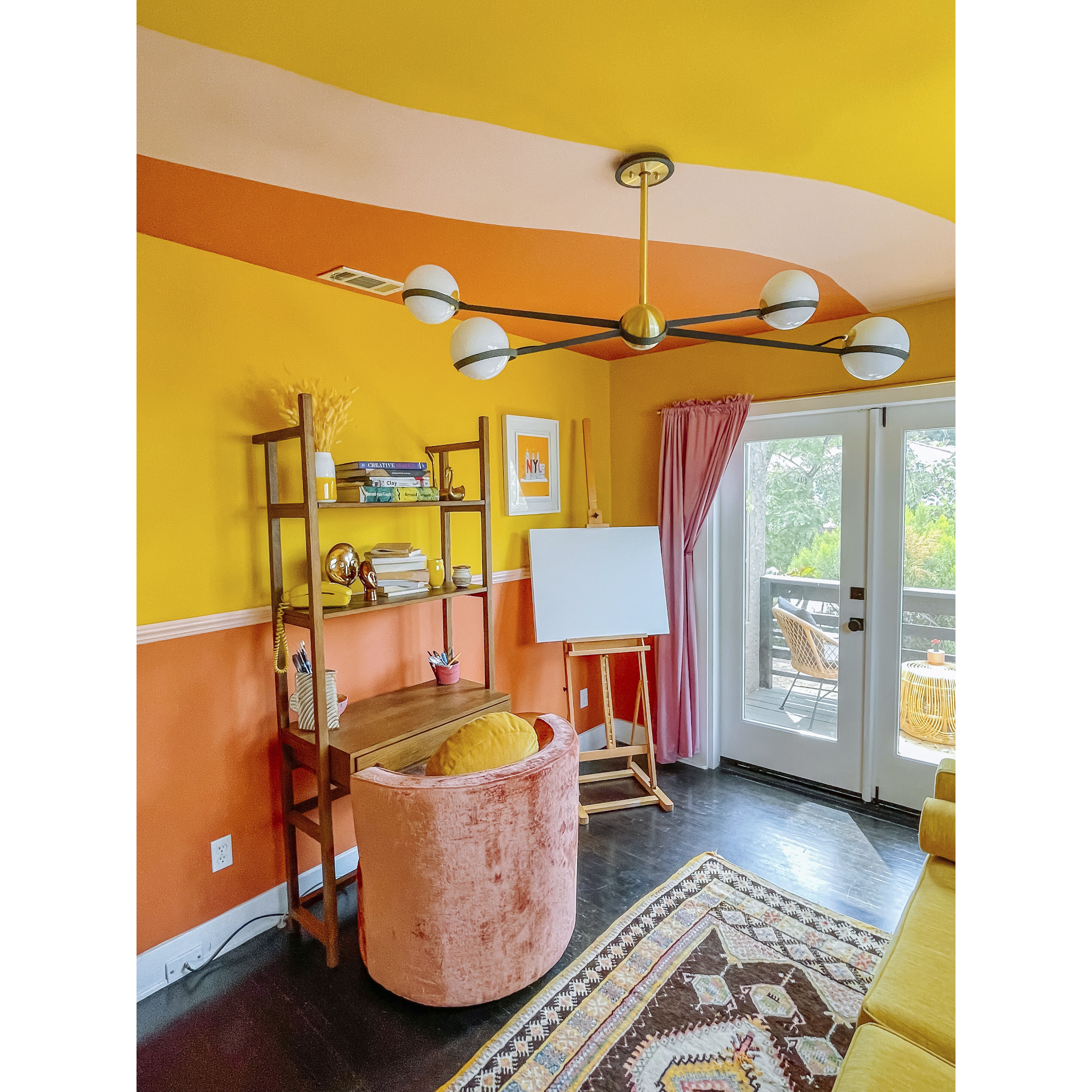 Ace 4 Light 49.5 inch Textured Bronze Brushed Brass Linear Ceiling Light