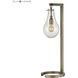 Teardrop 29 inch 60.00 watt Antique Brass Table Lamp Portable Light