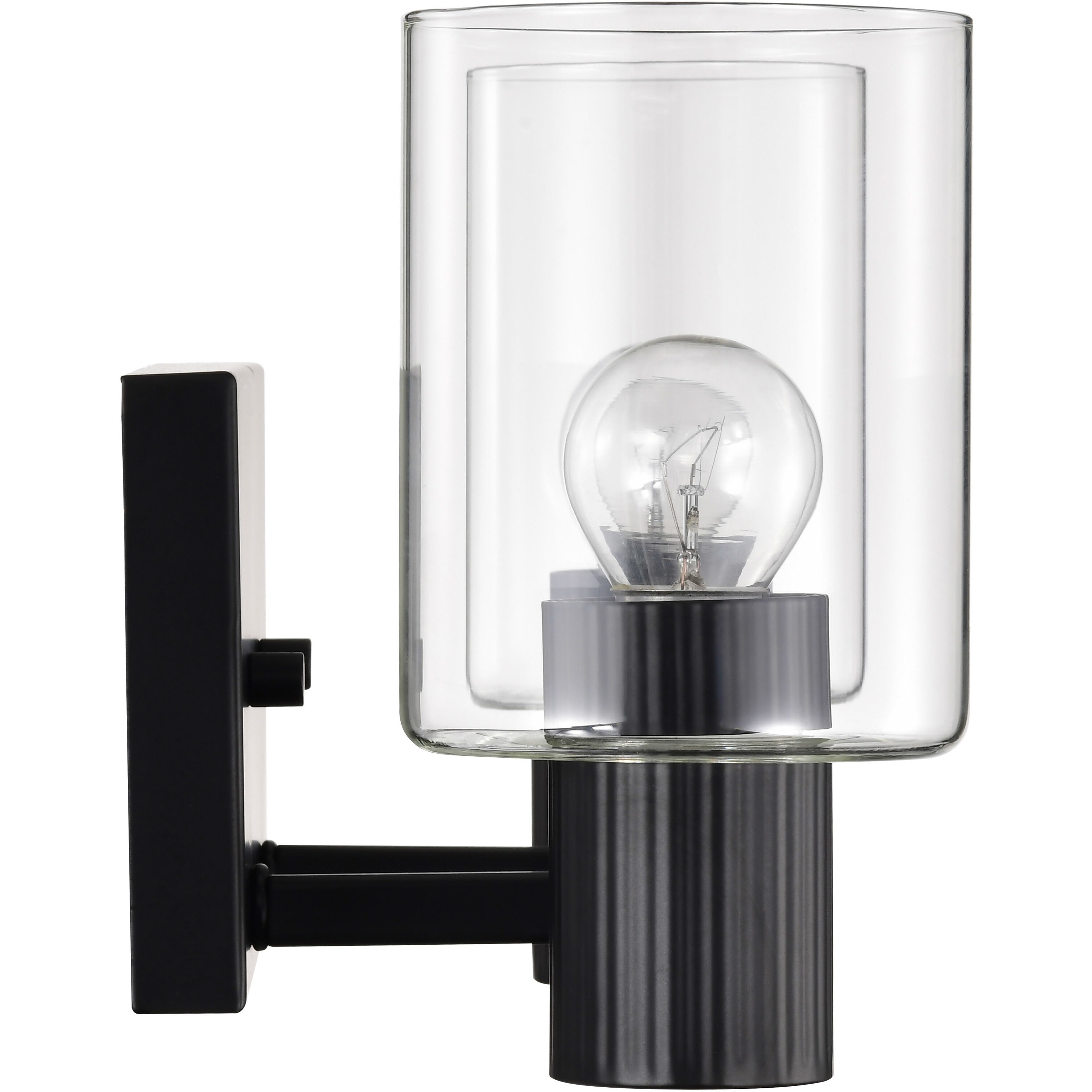 Clarksville 2 Light 14 inch Matte Black Vanity Light Wall Light
