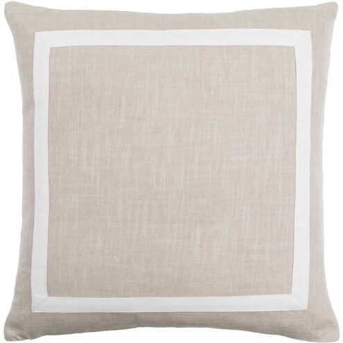 Ritzy 20 X 20 inch Light Silver/Sterling Grey/White Accent Pillow