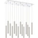 Forest LED 9.75 inch Chrome Chandelier Ceiling Light in Brushed Nickel Steel, 37, 14