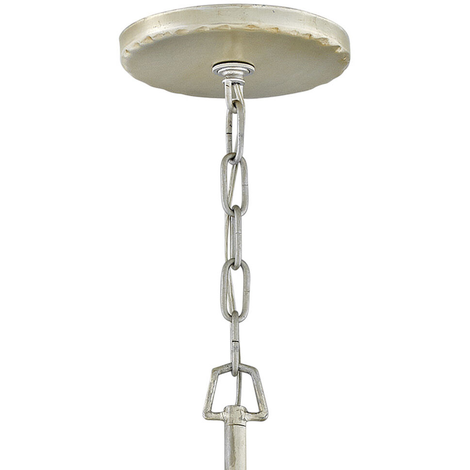 Farrah LED 28 inch Silver Leaf Chandelier Ceiling Light