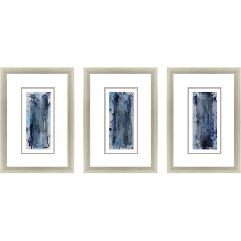 Inner Glimpse Blue and Green and Metallic and Turquoise Framed Art