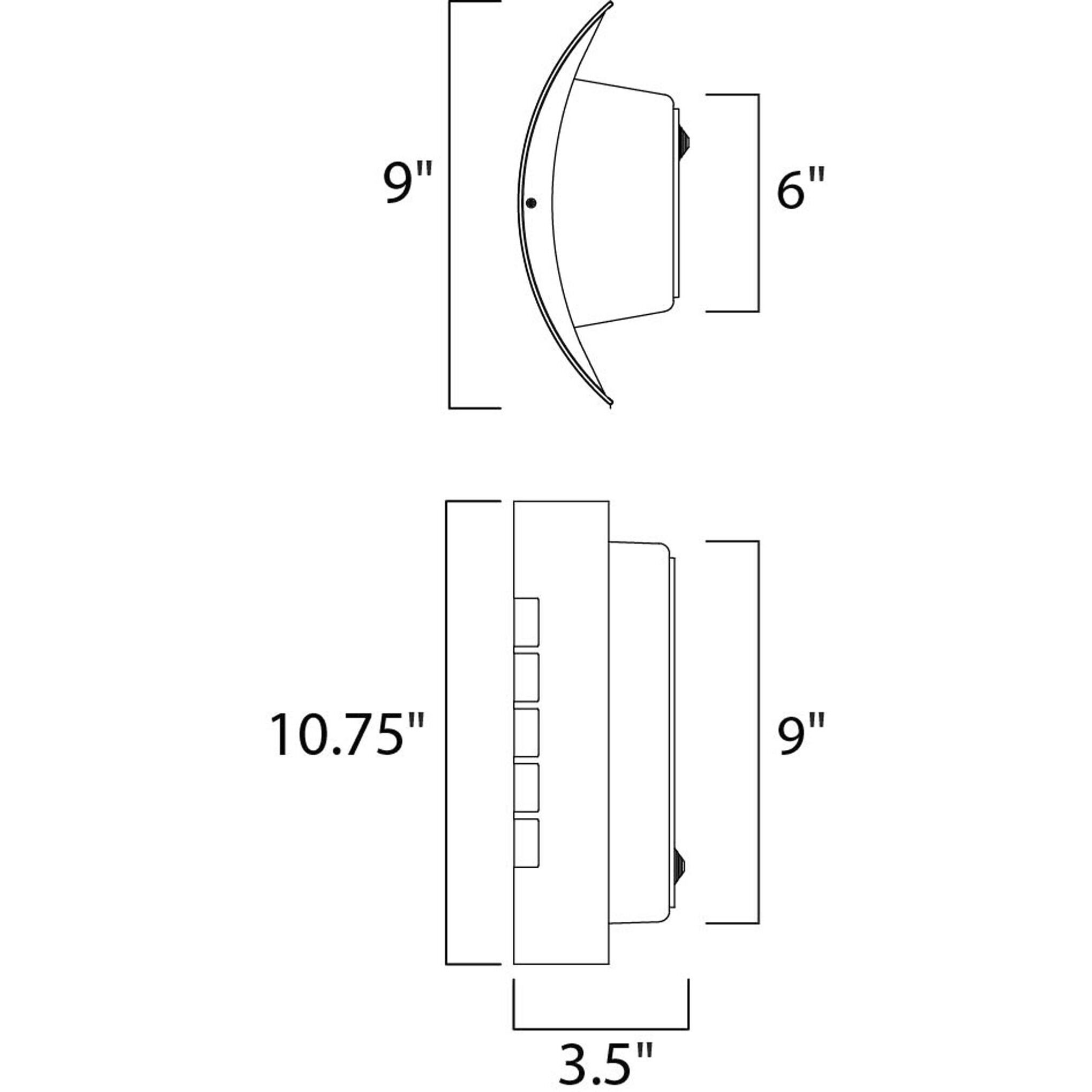View LED E26 LED 11 inch Stainless Steel Outdoor Wall Sconce