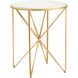 Darby 24 X 20 inch White and Gold Side Table