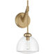 Corbin 1 Light 6.75 inch Warm Brass Sconce Wall Light