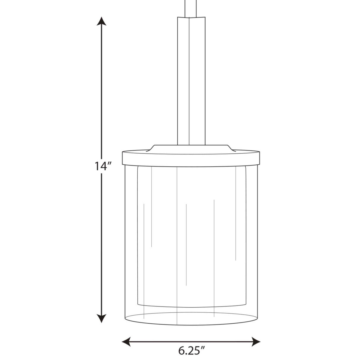 Mast 1 Light 6 inch Brushed Nickel Mini-Pendant Ceiling Light