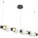 Torno Mandrel LED 53.3 inch Matte Black with Chalk Linear Chandelier Ceiling Light
