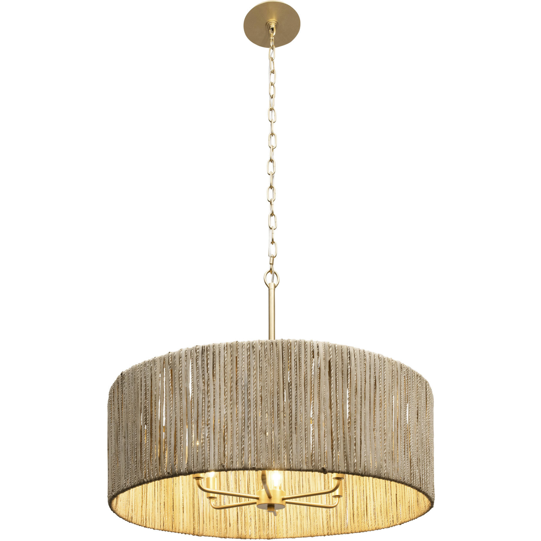 Jacob's Ladder 6 Light 28 inch French Gold Pendant Ceiling Light, Smithsonian Collaboration