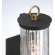 Cara 1 Light 14 inch Legacy Brass and Dark Matte Black Outdoor Wall Sconce