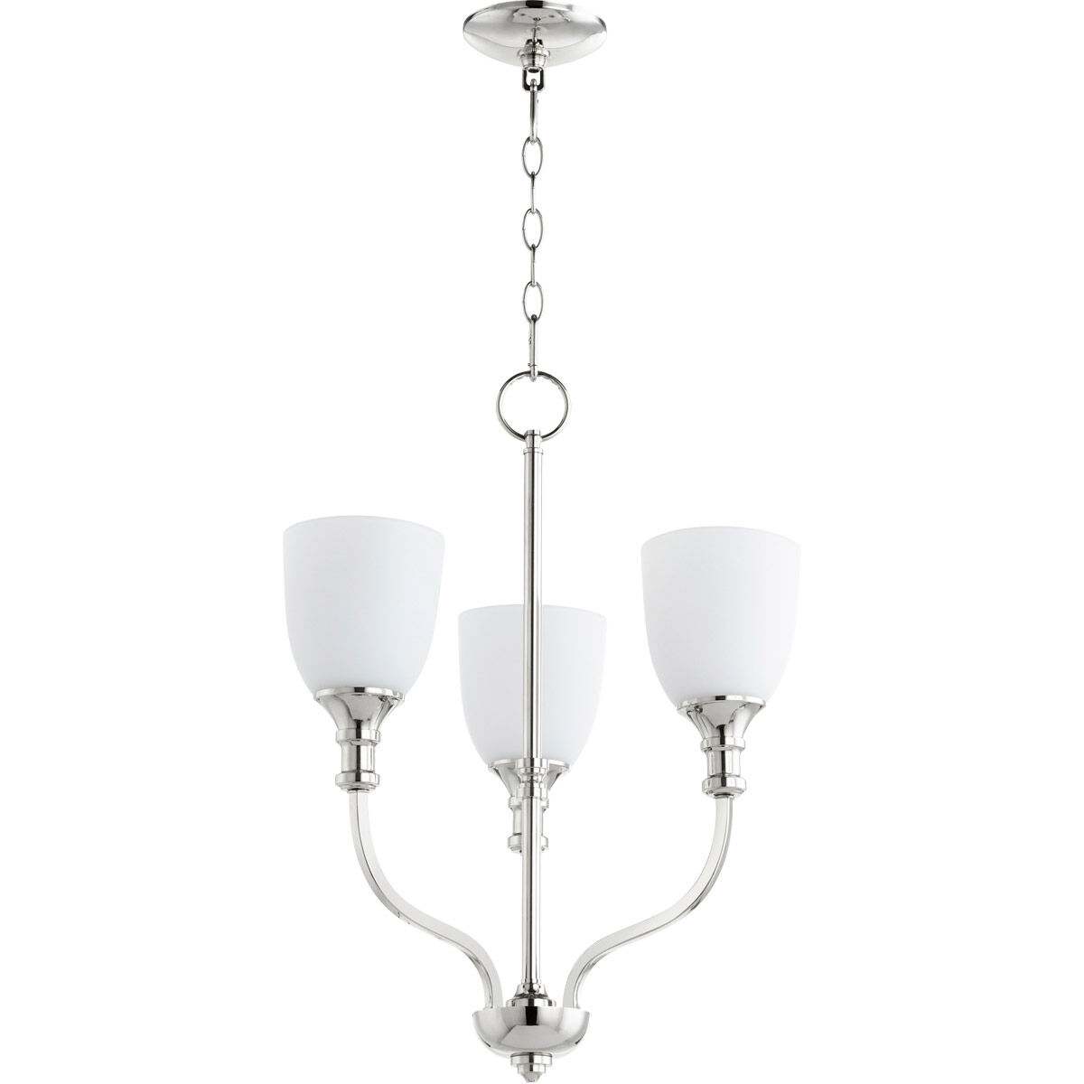 Richmond 3 Light 18 inch Polished Nickel Chandelier Ceiling Light