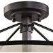 Diffusion 3 Light 18 inch Oil Rubbed Bronze Semi Flush Mount Ceiling Light